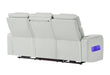 U8611 BLANCHE SILVER PWR REC SOFA WITH PHR AND LED - De Avenue Furniture