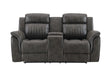 U8517 GREY RECLINING SOFA/CONSOLE RECLINING LOVESEAT/GLIDER RECLINER - De Avenue Furniture