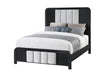 BECKETT WHITE/BLACK QUEEN BED - De Avenue Furniture