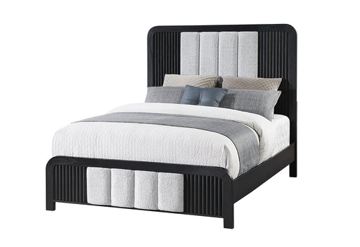 BECKETT WHITE/BLACK QUEEN BED - De Avenue Furniture