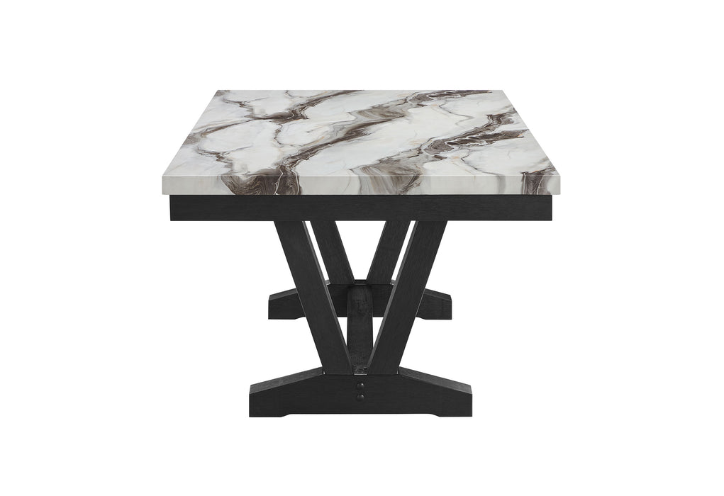 D1319 BLACK/WHITE DINING TABLE - De Avenue Furniture