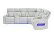 U8611 BLANCHE SILVER SECTIONAL WITH LED - De Avenue Furniture