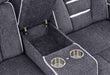 U1895 GREY P2 CONSOLE RECLINING LOVESEAT WITH IS AND LED - De Avenue Furniture