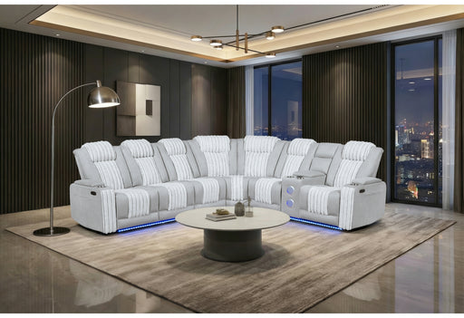 U8000 GREY P2 SECTIONAL WITH LED - De Avenue Furniture