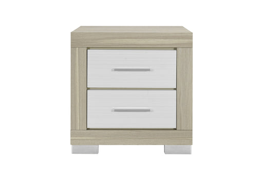 EMMA NATURAL/WHITE NIGHTSTAND - De Avenue Furniture