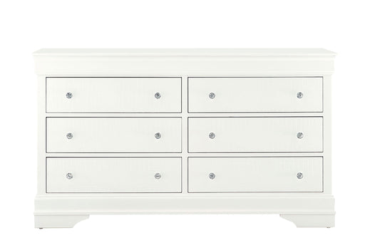 POMPEI METALLIC WHITE DRESSER - De Avenue Furniture