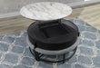 T42 BLACK COFFEE TABLE WITH 3 STOOLS - De Avenue Furniture