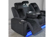U8000 BLACK PWR REC SOFA/PWR CON REC LOVESEAT/PWR RECLINER W/PHR - De Avenue Furniture