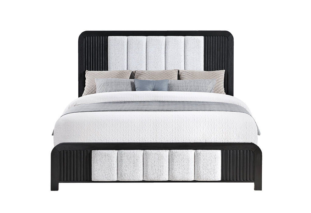 BECKETT WHITE/BLACK KING BED - De Avenue Furniture