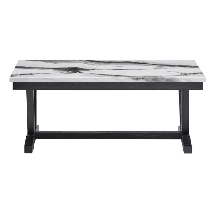 T1319 BLK/WHT COFFEE TABLE - De Avenue Furniture
