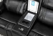 U8880 BLACK LEATHER POWER RECLINING SOFA/POWER CONSOLE RECLINING SOFA - De Avenue Furniture