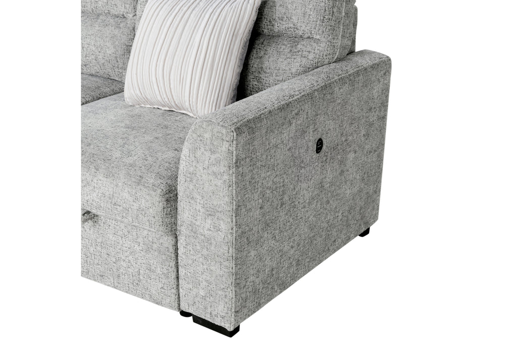 U9401 NICKEL SOFA BED SECTIONAL WITH 3 PILLOWS - De Avenue Furniture