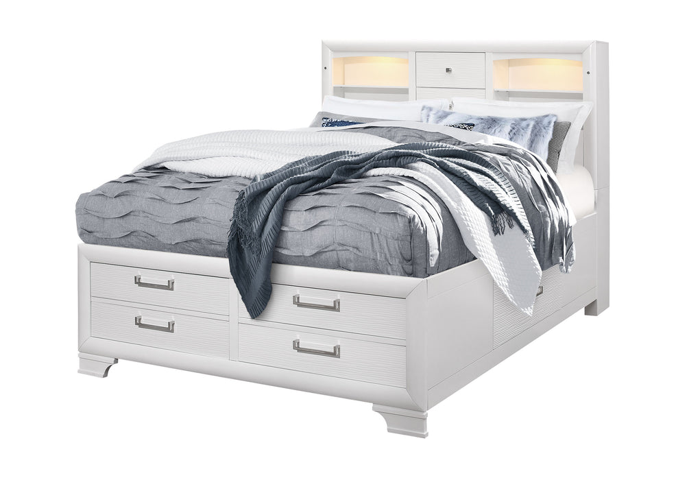JORDYN WHITE KING BED GROUP - De Avenue Furniture