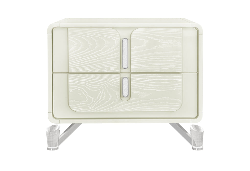LYRA BEIGE NIGHTSTAND WITH USB - De Avenue Furniture