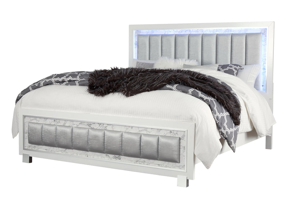 SANTORINI WHITE FULL BED - De Avenue Furniture