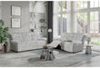 U6028 GREY RECLINING SOFA/CONSOLE RECLINING LOVESEAT - De Avenue Furniture