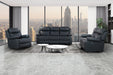 U6026 BLACK PU 72A REC SOFA/CONSOLE REC LOVESEAT W/LED & SPEAKER/REC - De Avenue Furniture