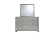 RILEY SILVER FULL BED, DRESSER, MIRROR AND NIGHSTAND - De Avenue Furniture