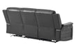 U8879 BLANCHE CHARCOAL PWR REC SOFA W/LED & GLOBAL SURROUND SYSTEM - De Avenue Furniture