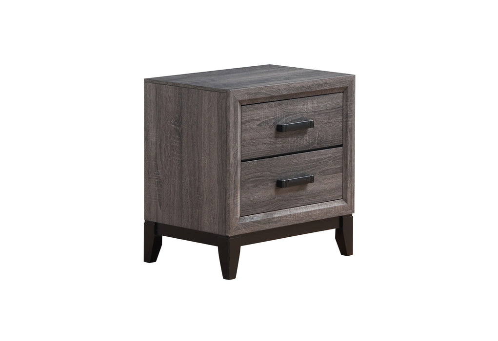 KATE FOIL GREY FULL BED, DRESSER, MIRROR AND NIGHTSTAND - De Avenue Furniture