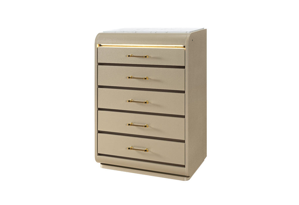 GENESIS GOLD CHEST WITH LED - De Avenue Furniture