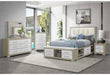 EMMA NATURAL/WHITE QUEEN BED GROUP - De Avenue Furniture