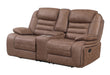 U2250 BROWN CONSOLE RECLINING LOVESEAT - De Avenue Furniture