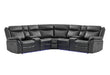 UM02 BLACK SECTIONAL - De Avenue Furniture