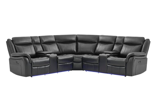 UM02 BLACK SECTIONAL - De Avenue Furniture