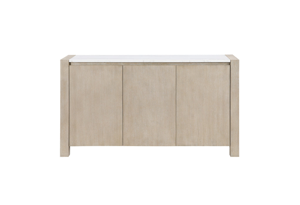 D1321 BUFFET W REAL MARBLE TOP - De Avenue Furniture