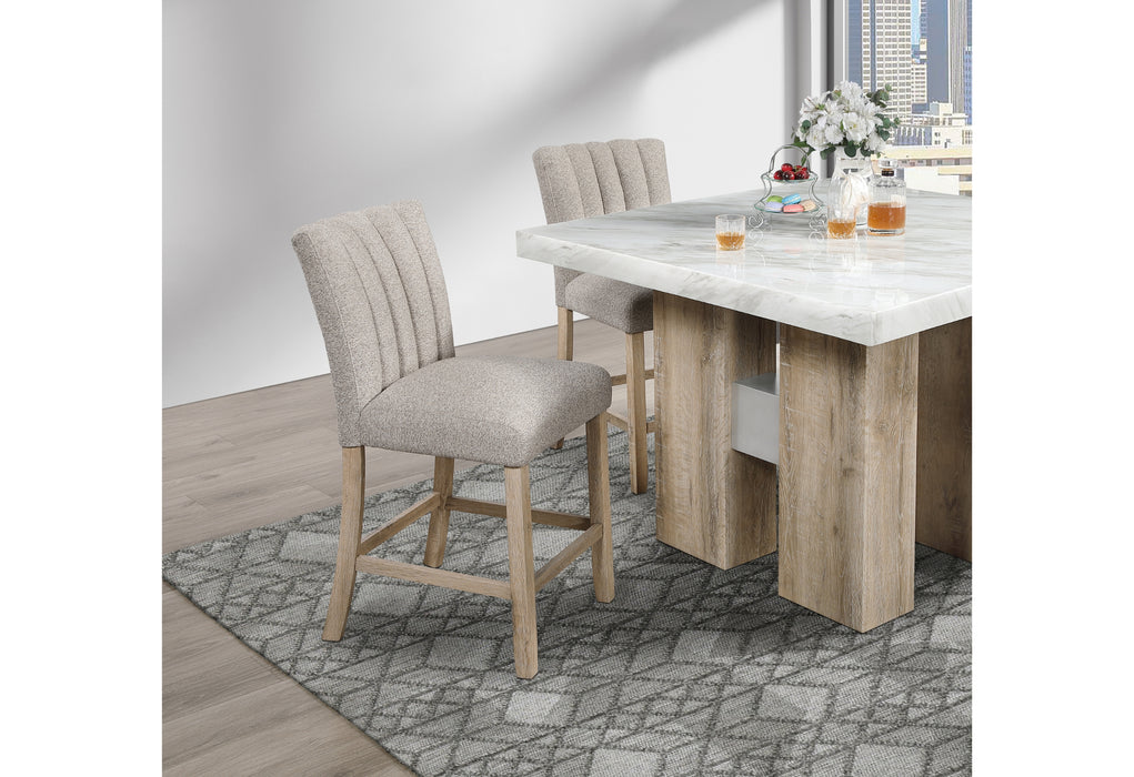 D04 NATURAL BAR TABLE + D8685 BEIGE/NAT BAR STOOL - De Avenue Furniture