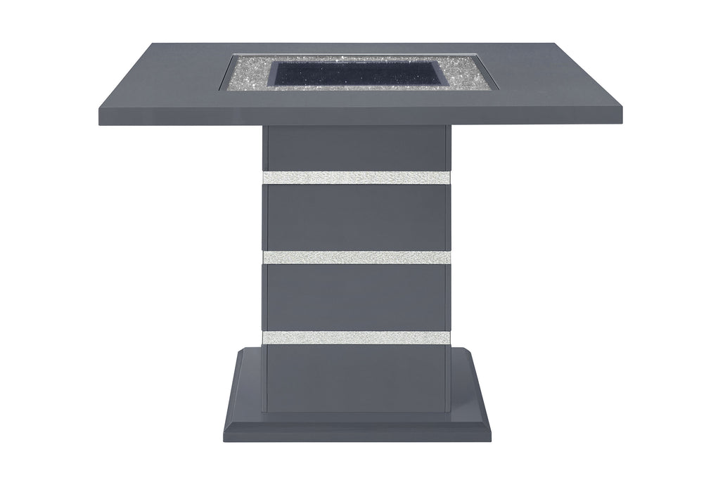 MONACO DARK GREY BAR TABLE AND 6 MONACO DARK GREY BAR STOOLS - De Avenue Furniture