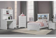 POMPEI METALLIC WHITE BOOKCASE TWIN BED, DRESSER, MIRROR & NS - De Avenue Furniture