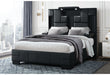 OSCAR BLACK QUEEN BED NO WOOD TRIM - De Avenue Furniture