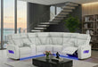 U8611 BLANCHE SILVER SECTIONAL WITH LED - De Avenue Furniture