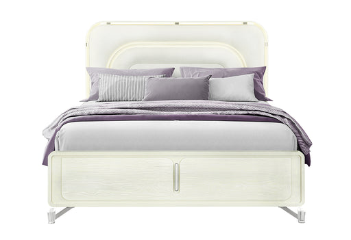LYRA BEIGE KING BED WITH LED - De Avenue Furniture