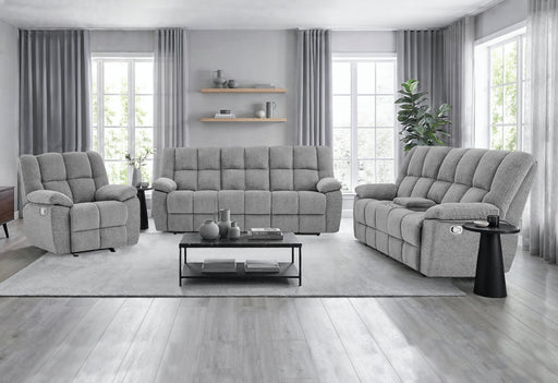 U6000 SMOKE RECLINING SOFA/CONSOLE RECLINING LOVESEAT/GLIDER RECLINER - De Avenue Furniture