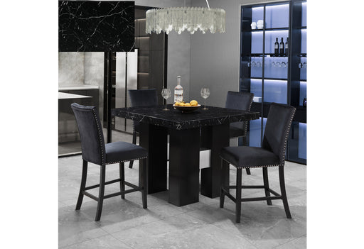 D04 BLACK BAR TABLE + 6 D04BS - De Avenue Furniture