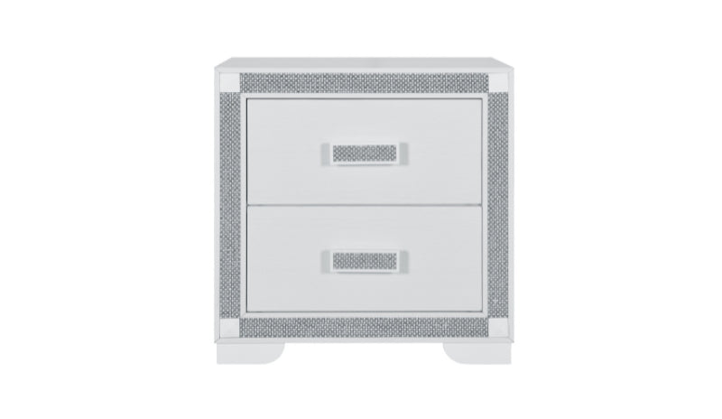 SOLEIL WHITE NIGHTSTAND - De Avenue Furniture