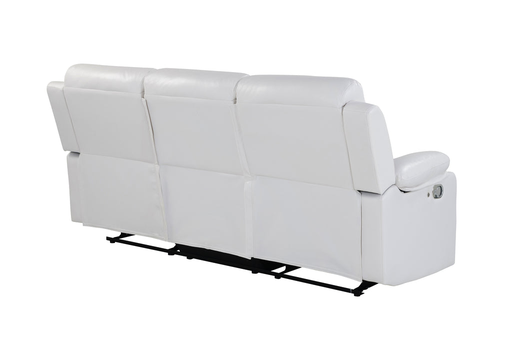 U6026 BLANCHE WHITE RECLINING SOFA WITH LED - De Avenue Furniture