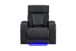 U8611 BLANCHE CHARCOAL POWER RECLINER WITH POWER HEADREST AND LED - De Avenue Furniture