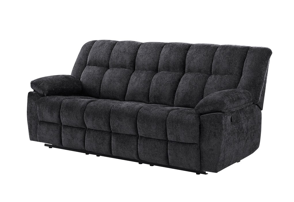 U6000 BLACK RECLINING SOFA - De Avenue Furniture