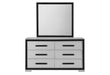 AMELIA GREY/BLACK FULL BED, DRESSER, MIRROR AND NIGHTSTAND - De Avenue Furniture