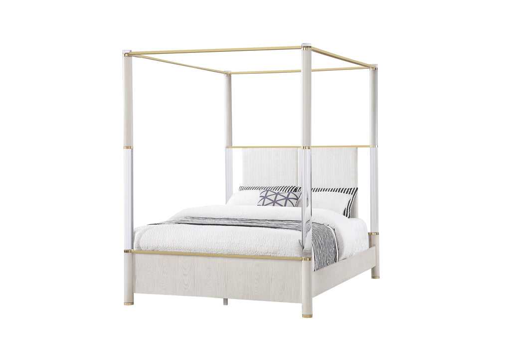 MALMO OAK QUEEN BED - De Avenue Furniture