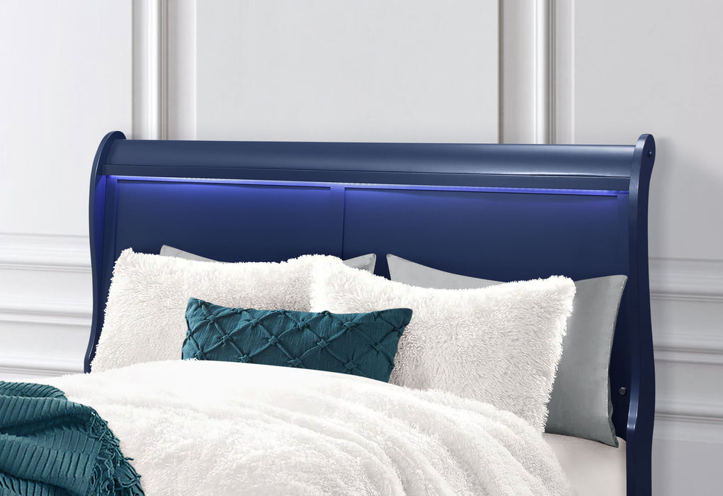 CHARLIE BLUKE QUEEN BED, DRESSER, MIRROR AND 2 NIGHTSTANDS - De Avenue Furniture