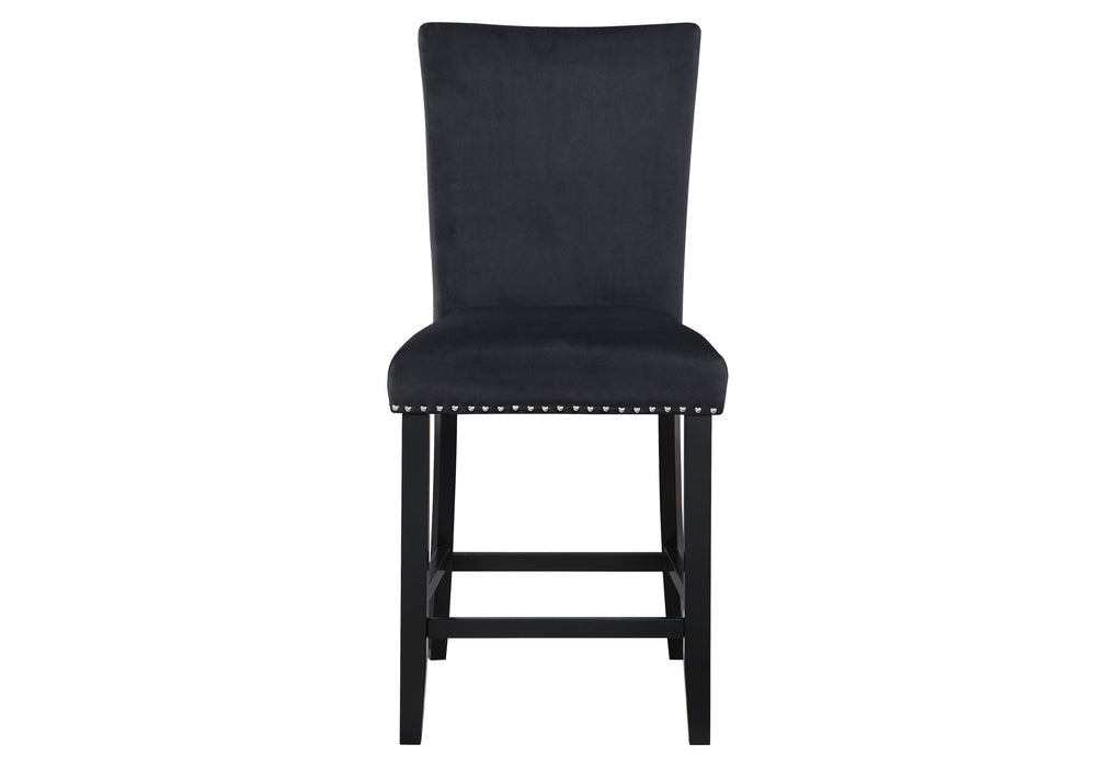 D04 WHITE BAR TABLE AND 6 D04 BLACK BAR STOOL - De Avenue Furniture