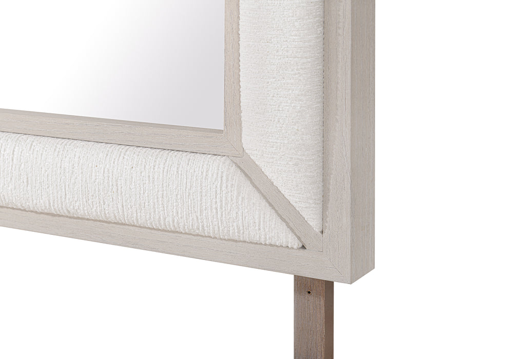 CLARA BEIGE UPHOLSTERED MIRROR - De Avenue Furniture