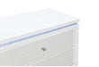 ALINA WHITE NIGHTSTAND WITH LED AND USB - De Avenue Furniture
