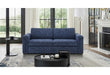 U0211 NAVY PULL OUT SOFA BED WITH LED ACRYLIC SHELVES AND SPEAKERS - De Avenue Furniture