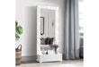 ELLA WHITE NARROW TALL MIRROR WITH LED AND SPEAKER - De Avenue Furniture